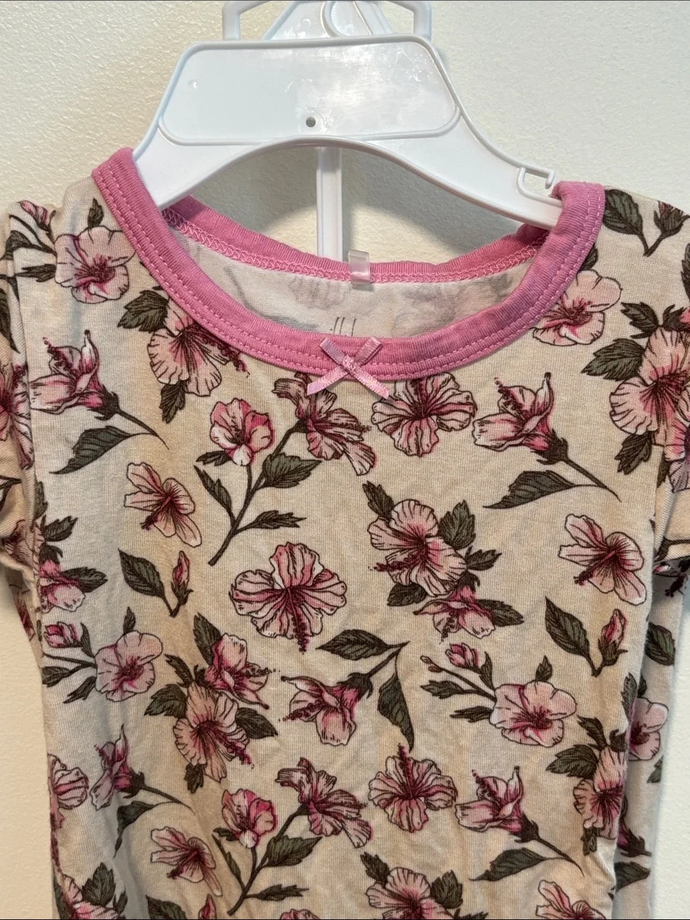 Girls Short-Sleeve Floral Pajama Set - Pink Floral
